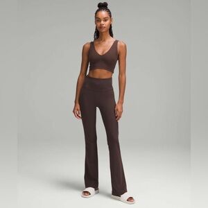Lululemon Groove Super-High-Rise Flared Pant Nulu in Espresso
